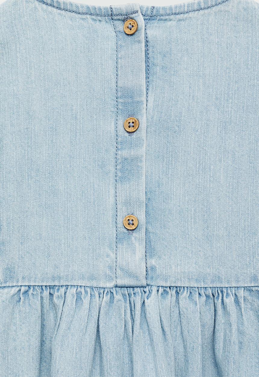 MANGO - Dress molly - open blue