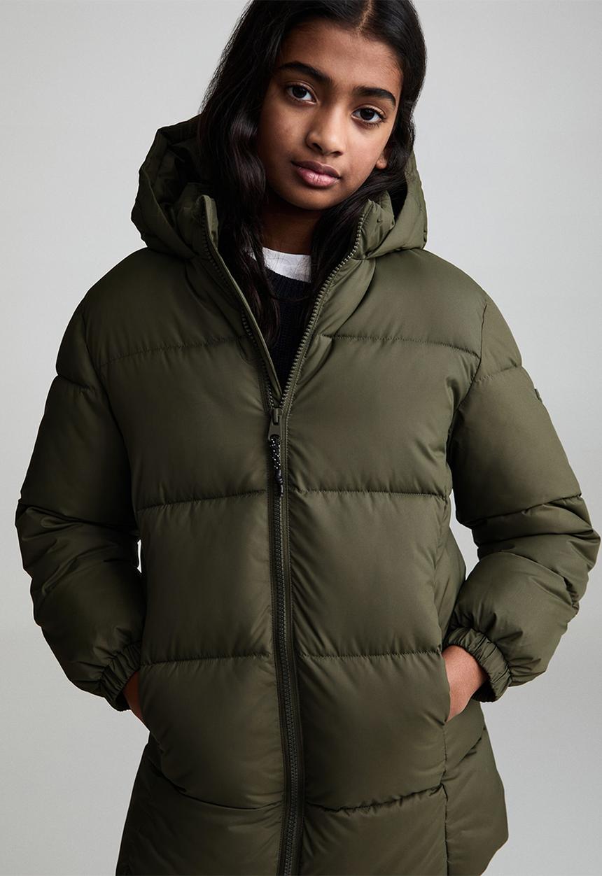 MANGO - Puffer coat amerlong - beige/khaki
