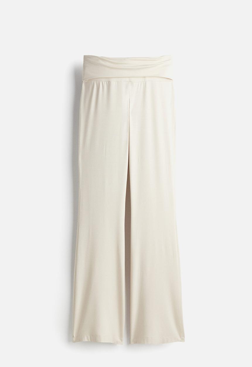 H&M - Foldover-waist trousers - white