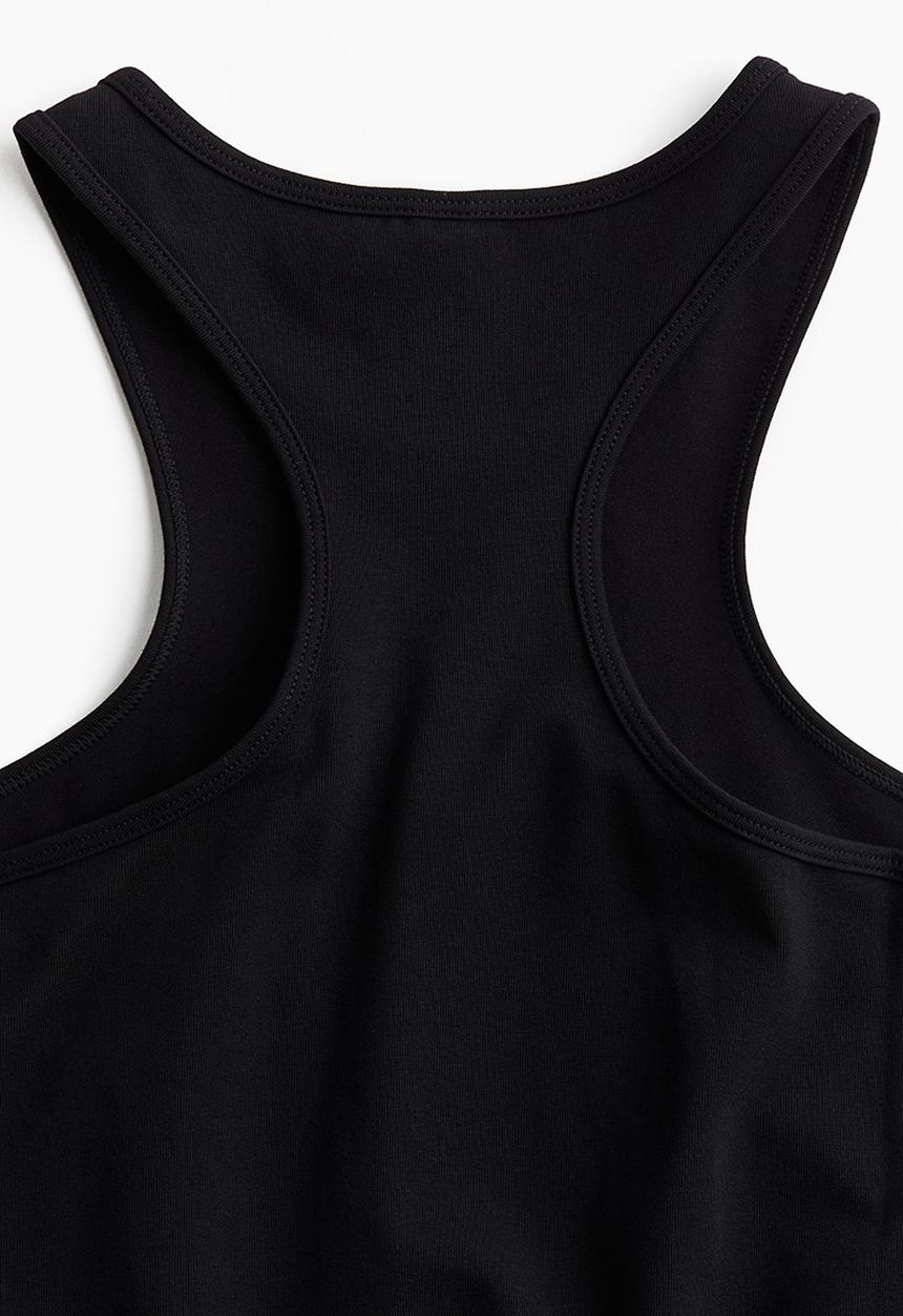 H&M - Ribbed bodycon dress - black