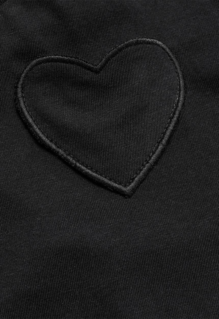 MANGO - T-shirt heart - black