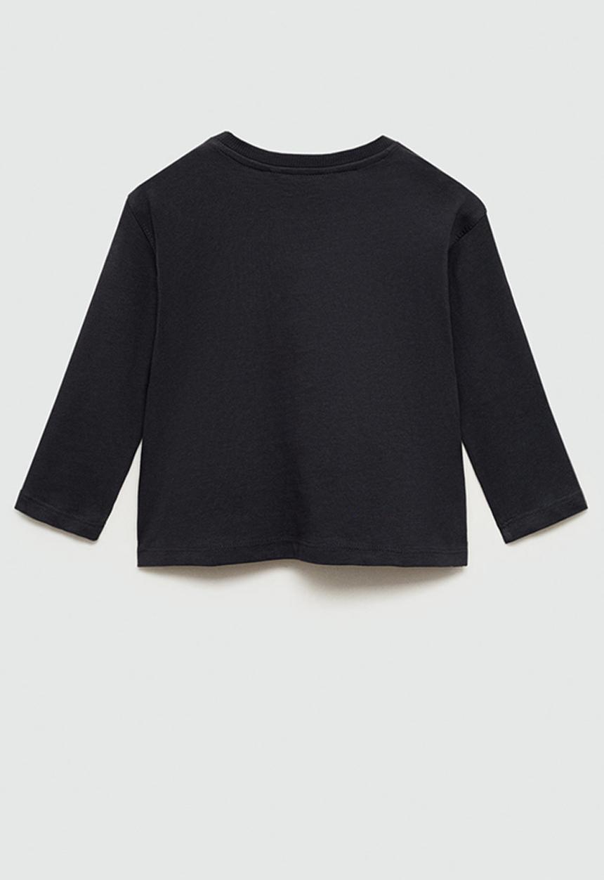 MANGO - T-shirt below - black