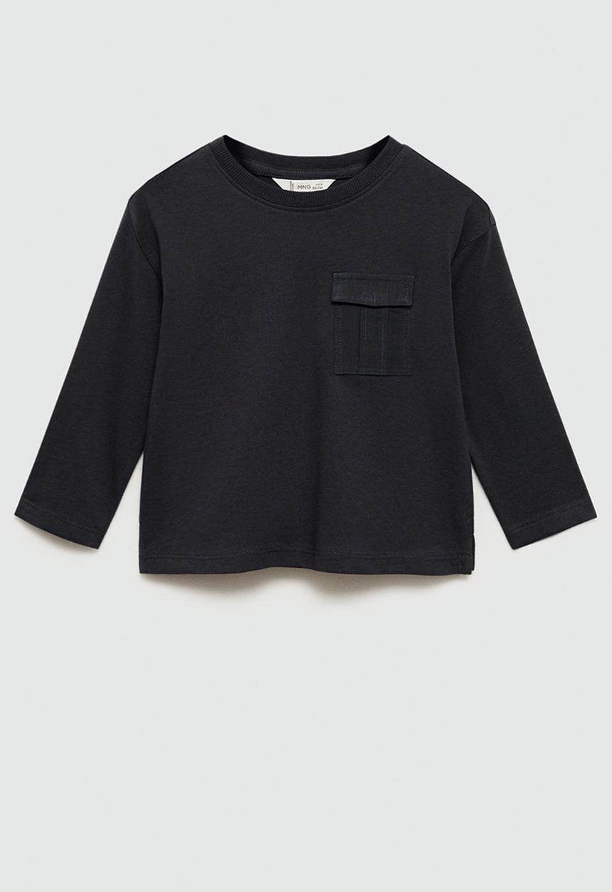 MANGO - T-shirt below - black