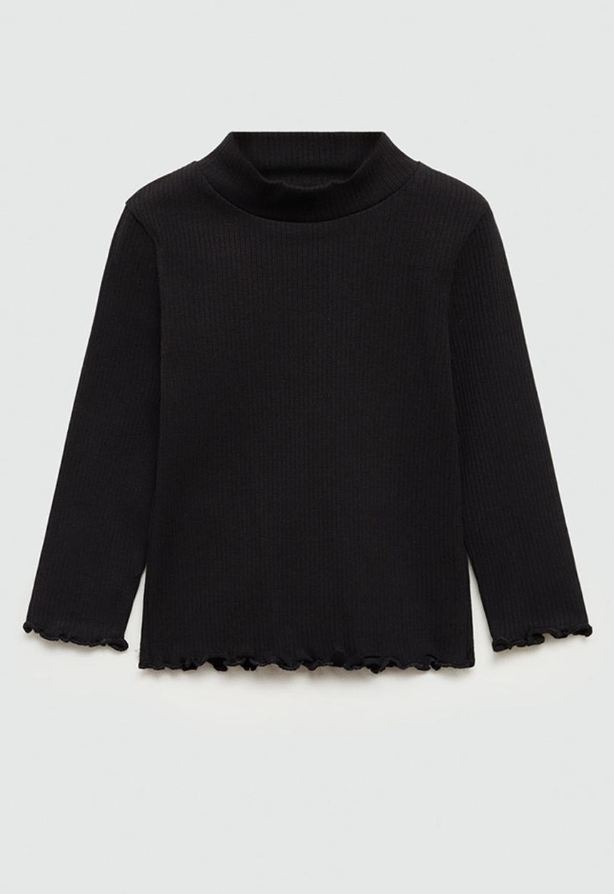 MANGO - T-shirt turbob - black