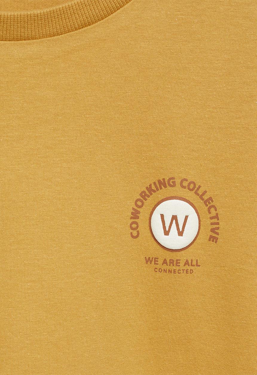 MANGO - T-shirt connect - dark yellow