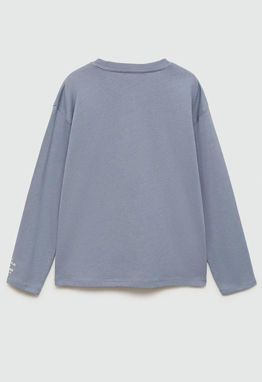 MANGO - T-shirt step - medium blue