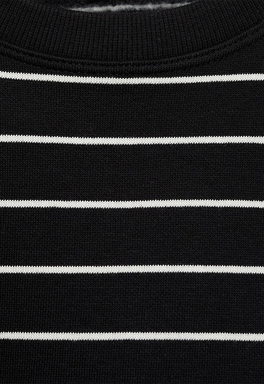 MANGO - Sweatshirt stripes7 - black