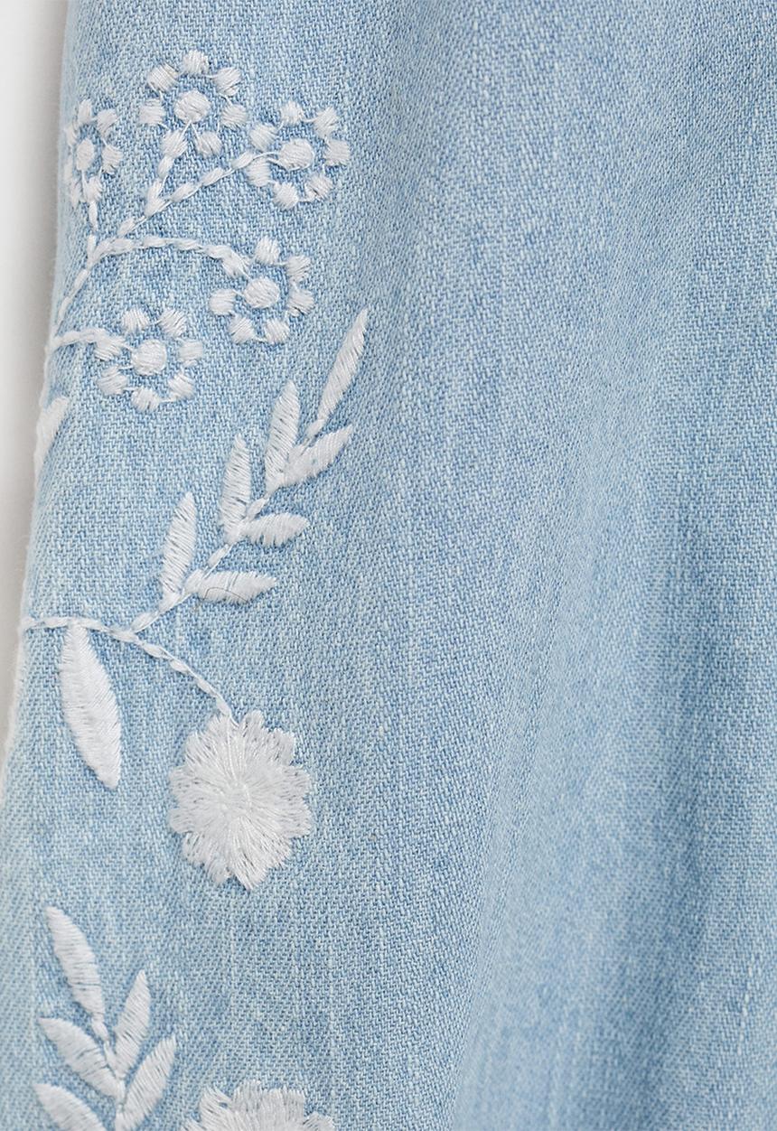 MANGO - Blouse marta - open blue