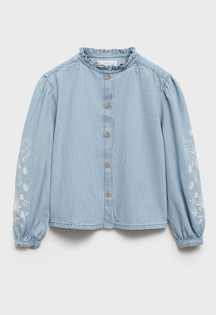MANGO - Blouse marta - open blue