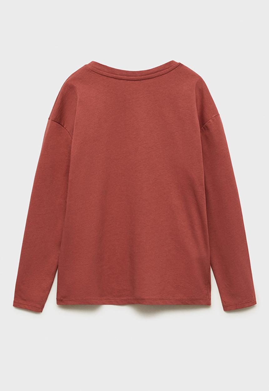 MANGO - T-shirt boston - dark red