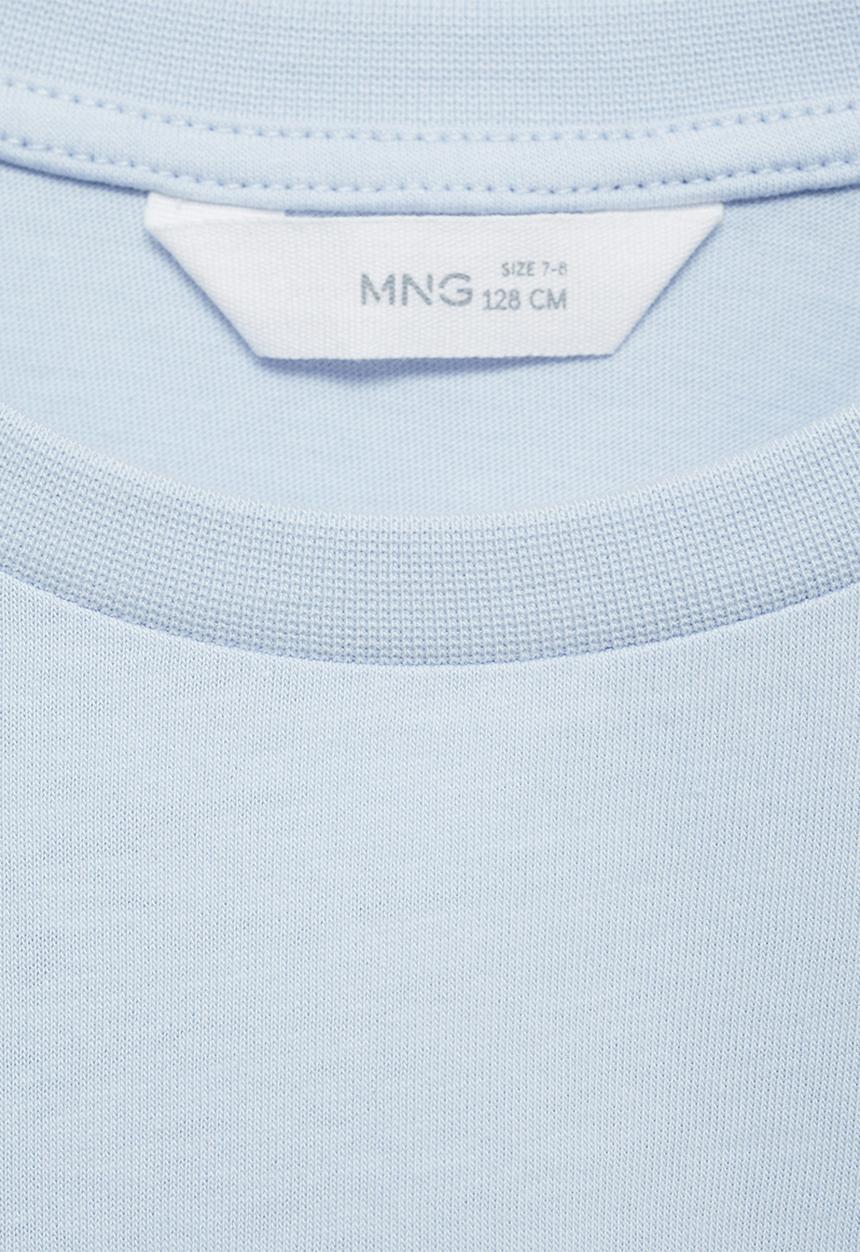 MANGO - T-shirt chiffy - light pastel blue