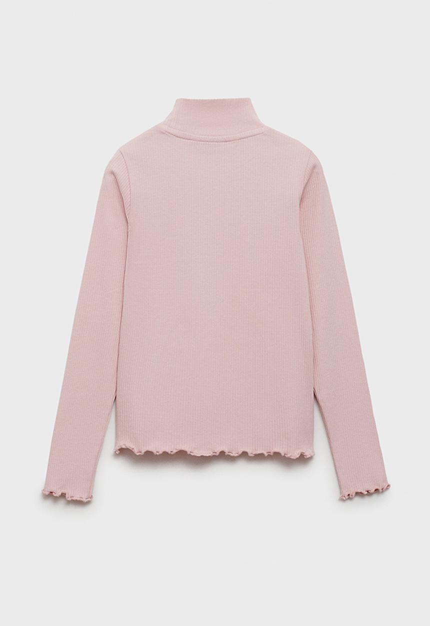 MANGO - T-shirt turborib - pink