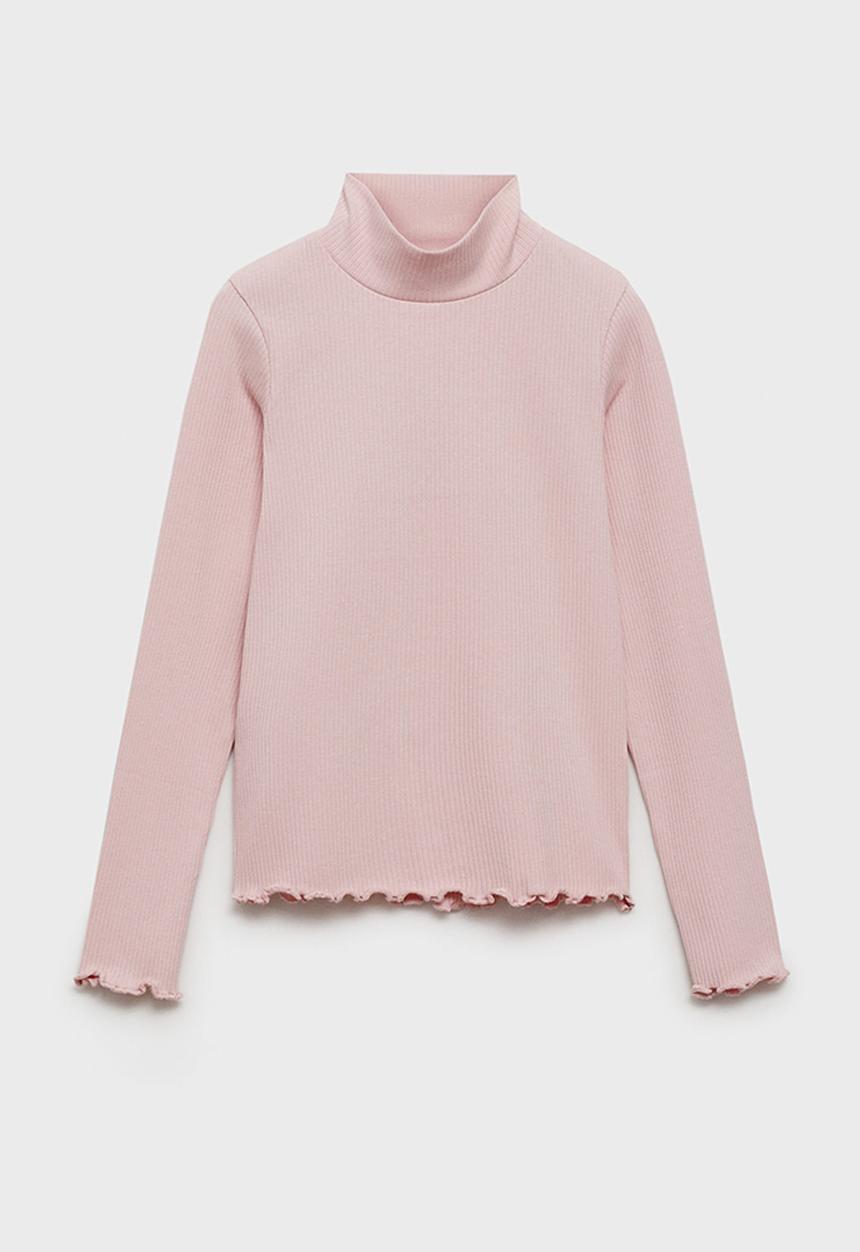MANGO - T-shirt turborib - pink