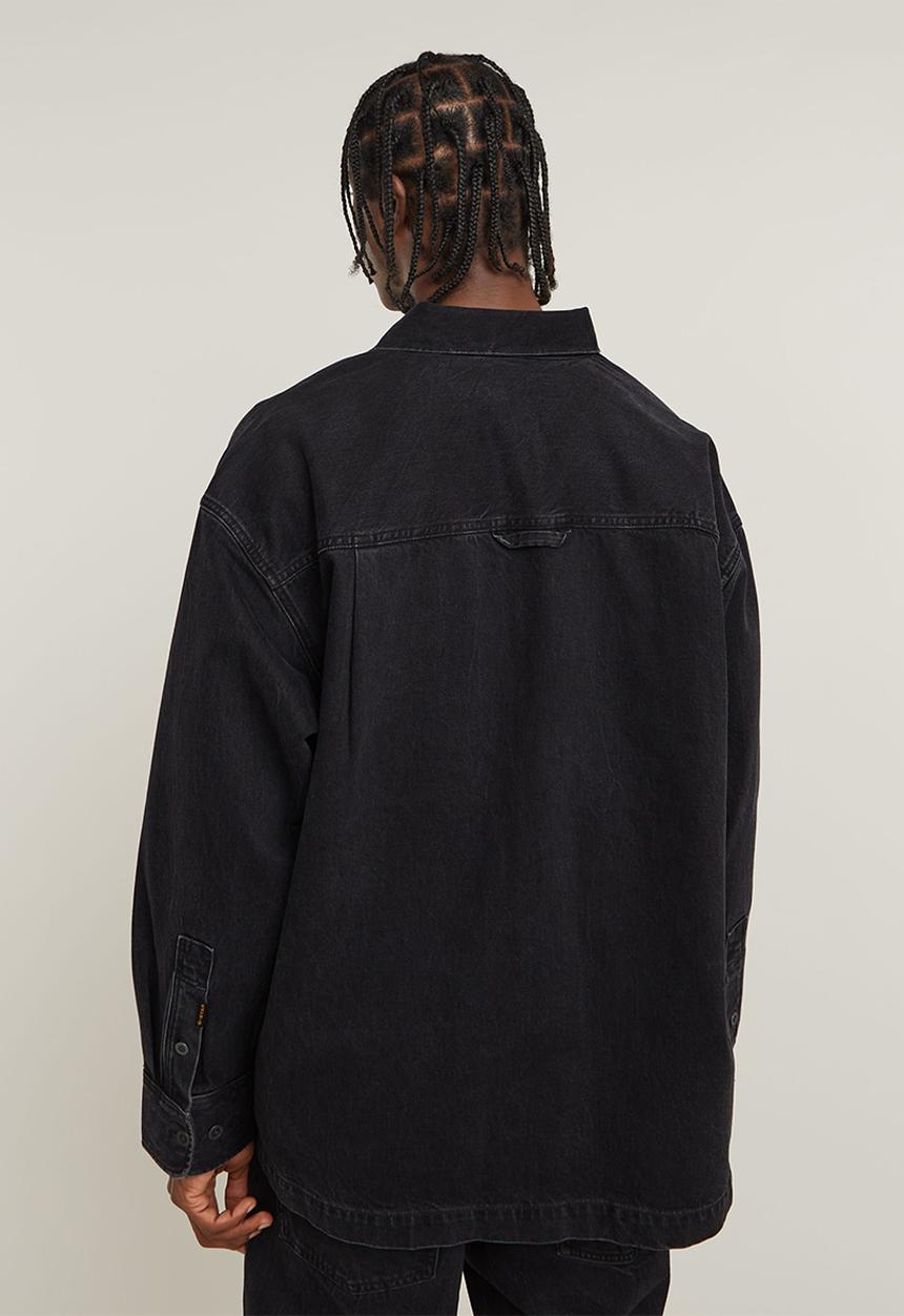G-STAR - Boxy Fit shirt l\s - worn in black obsidian