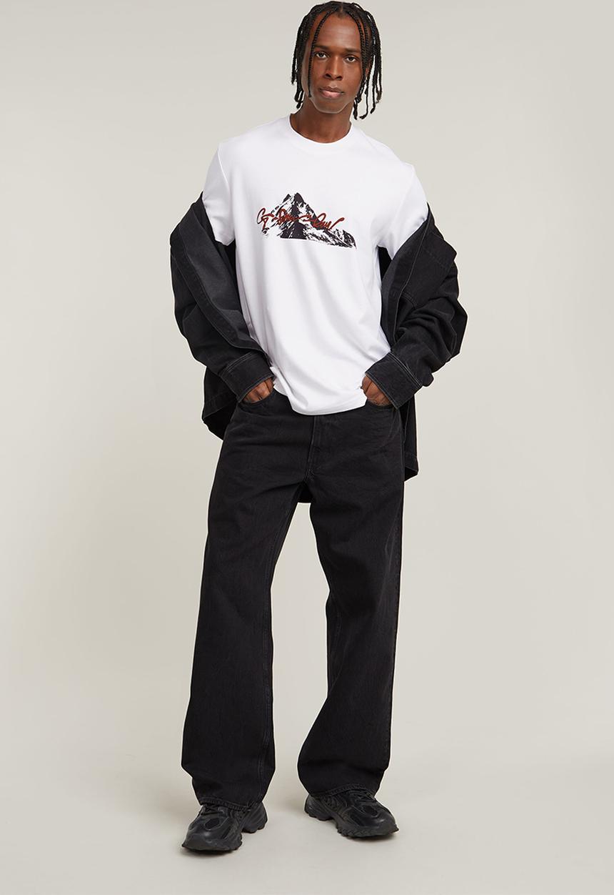 G-STAR - Boxy Fit shirt l\s - worn in black obsidian