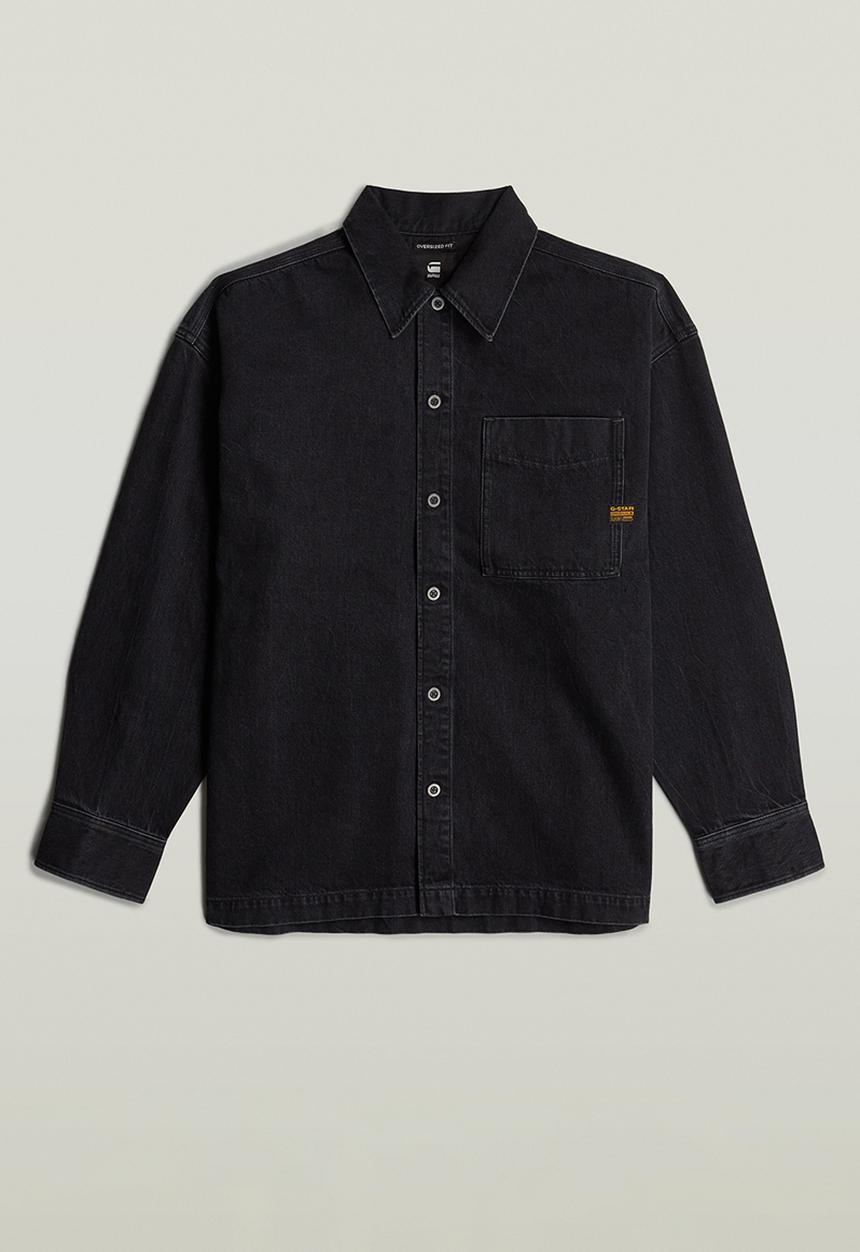 G-STAR - Boxy Fit shirt l\s - worn in black obsidian