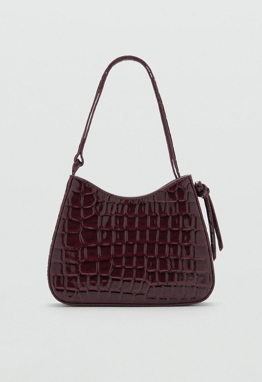 MANGO - Loles shoulder bag - dark red