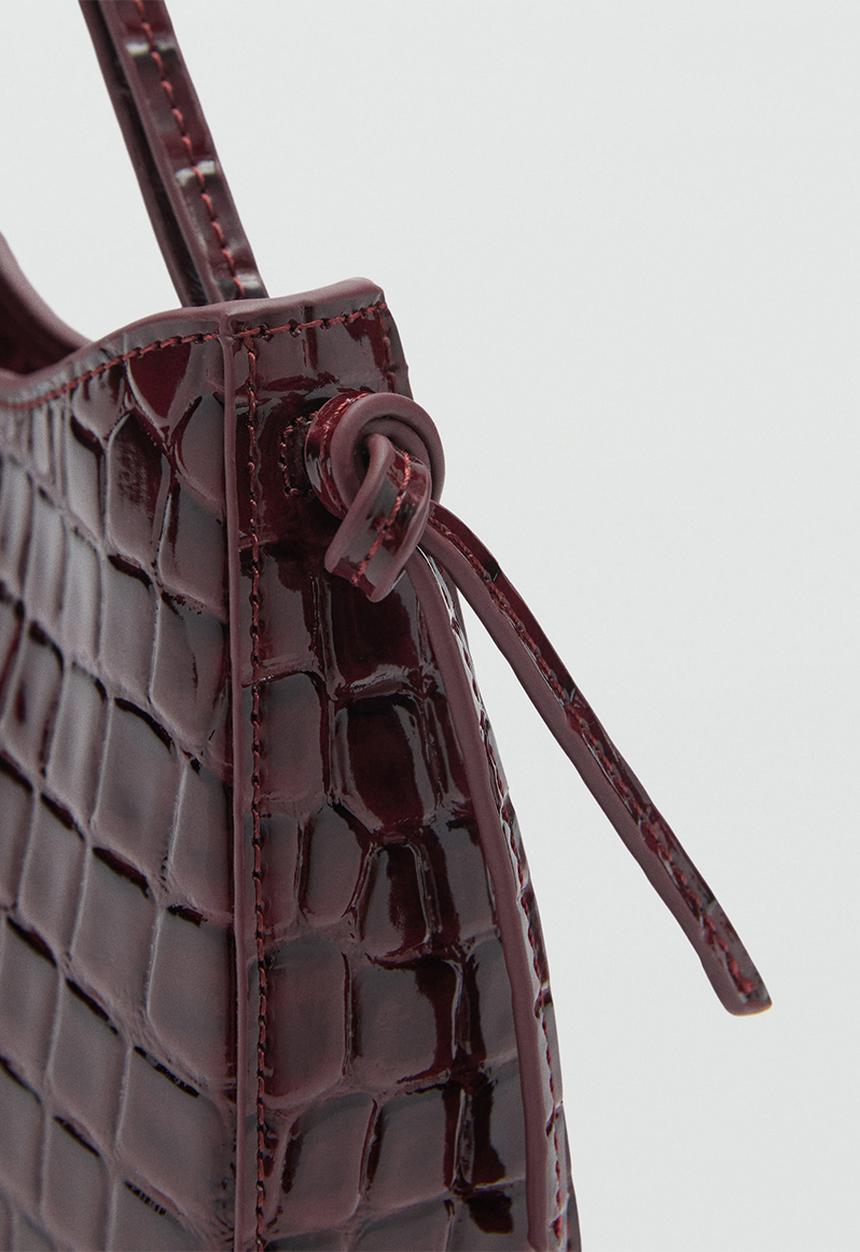 MANGO - Loles shoulder bag - dark red