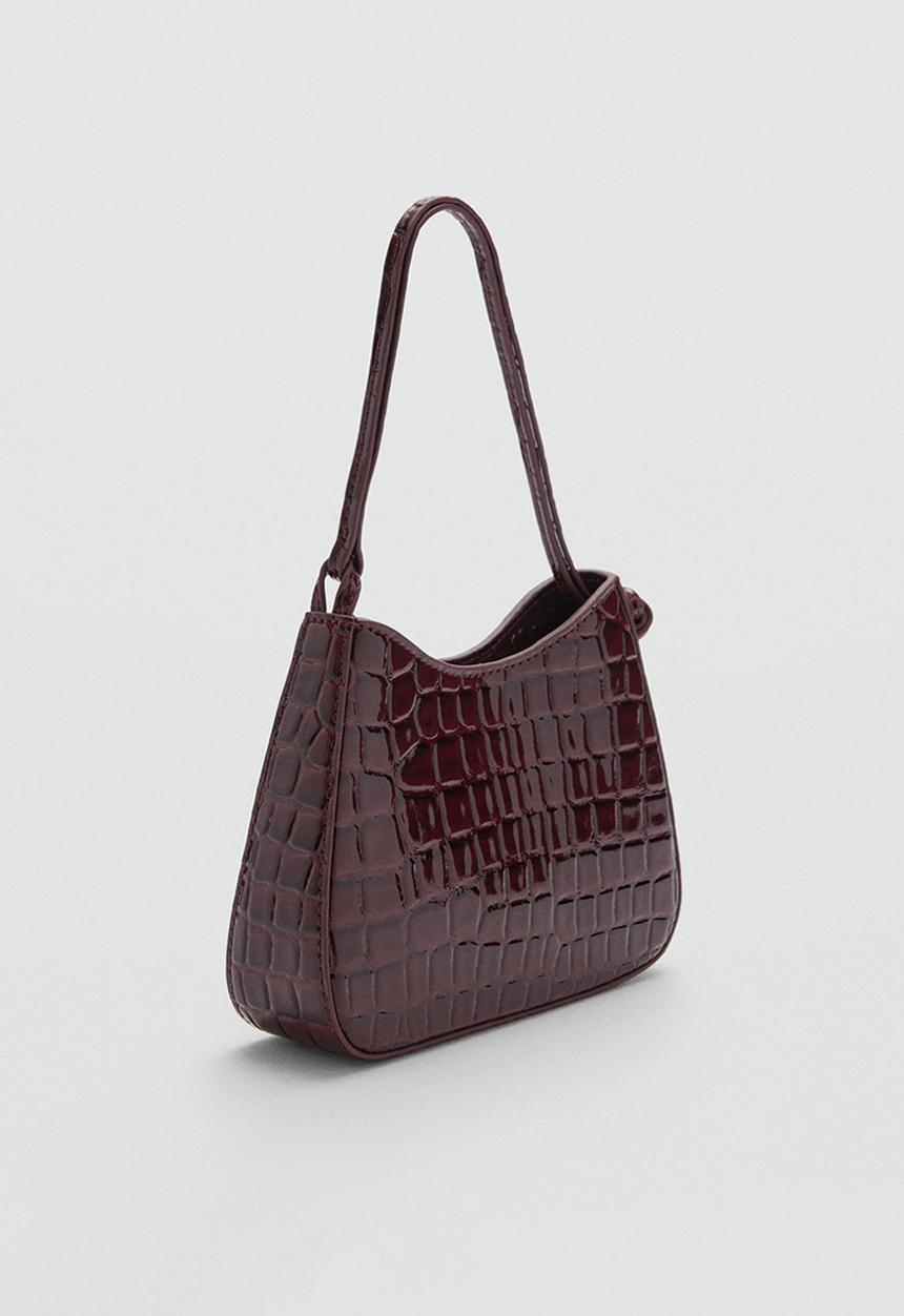 MANGO - Loles shoulder bag - dark red
