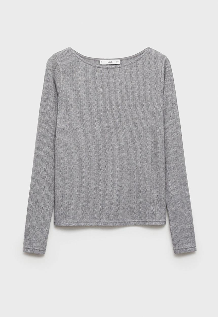 MANGO - Plus T-Shirt Pointe - Medium Gray
