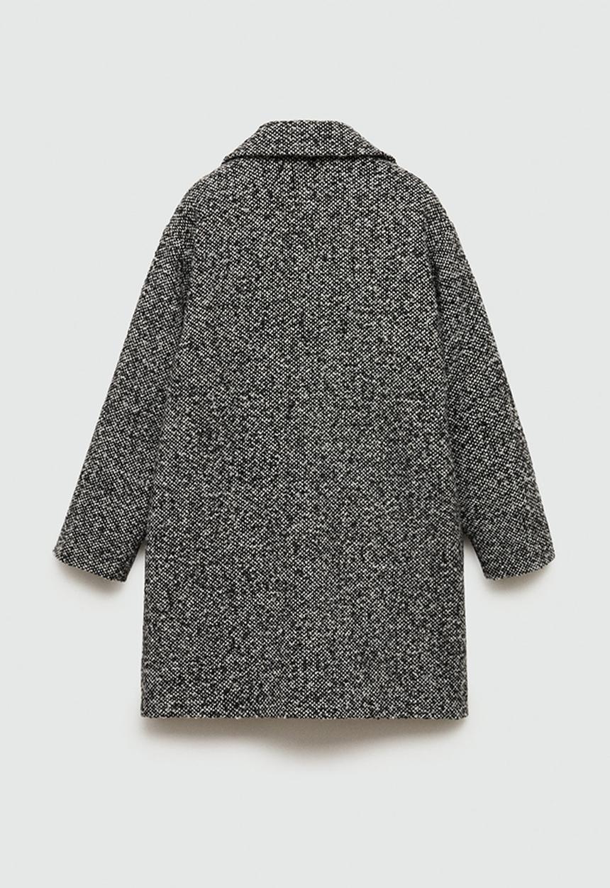 MANGO - Coat pimienta - black