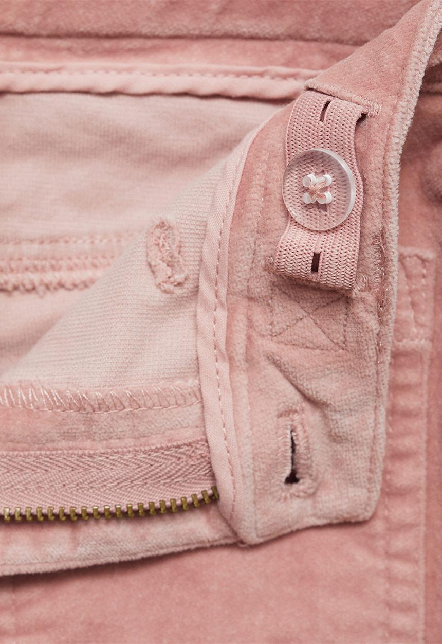MANGO - Trousers velvet - pink