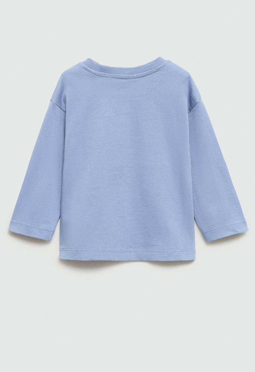 MANGO - T-shirt fishing - medium blue