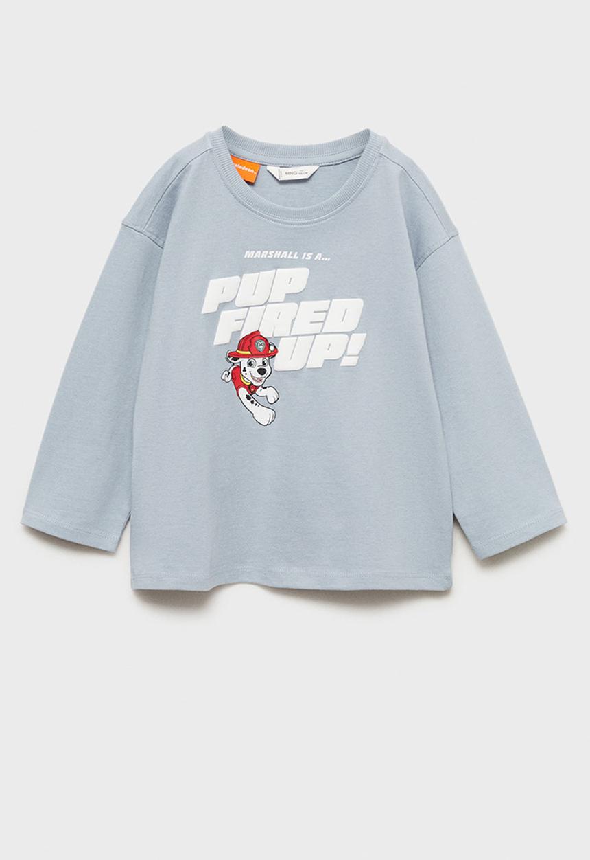 MANGO - T-shirt pawfire - light/pastel blue