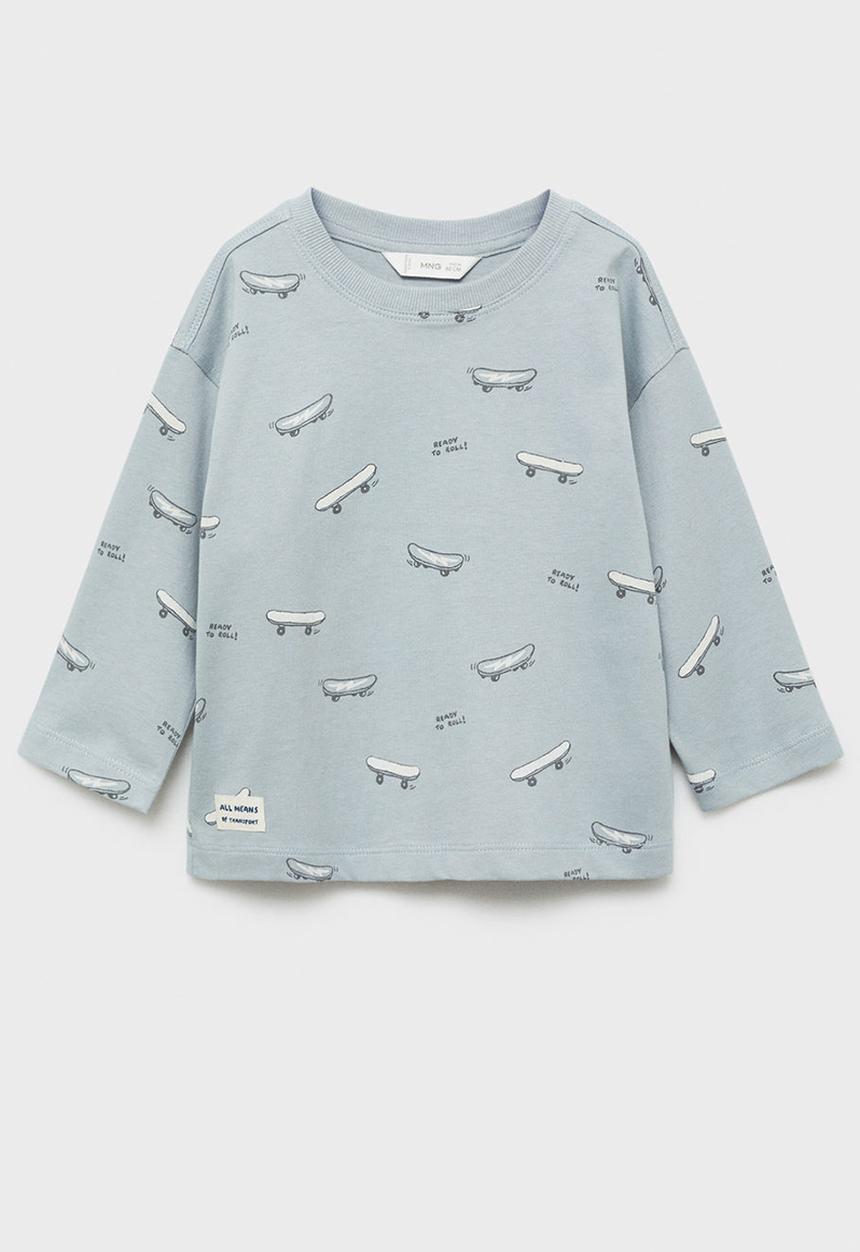 MANGO - T-shirt roll - light/pastel blue
