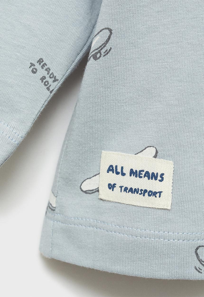 MANGO - T-shirt roll - light/pastel blue