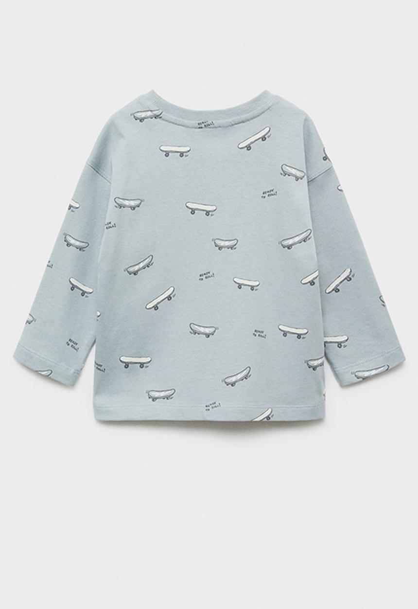 MANGO - T-shirt roll - light/pastel blue