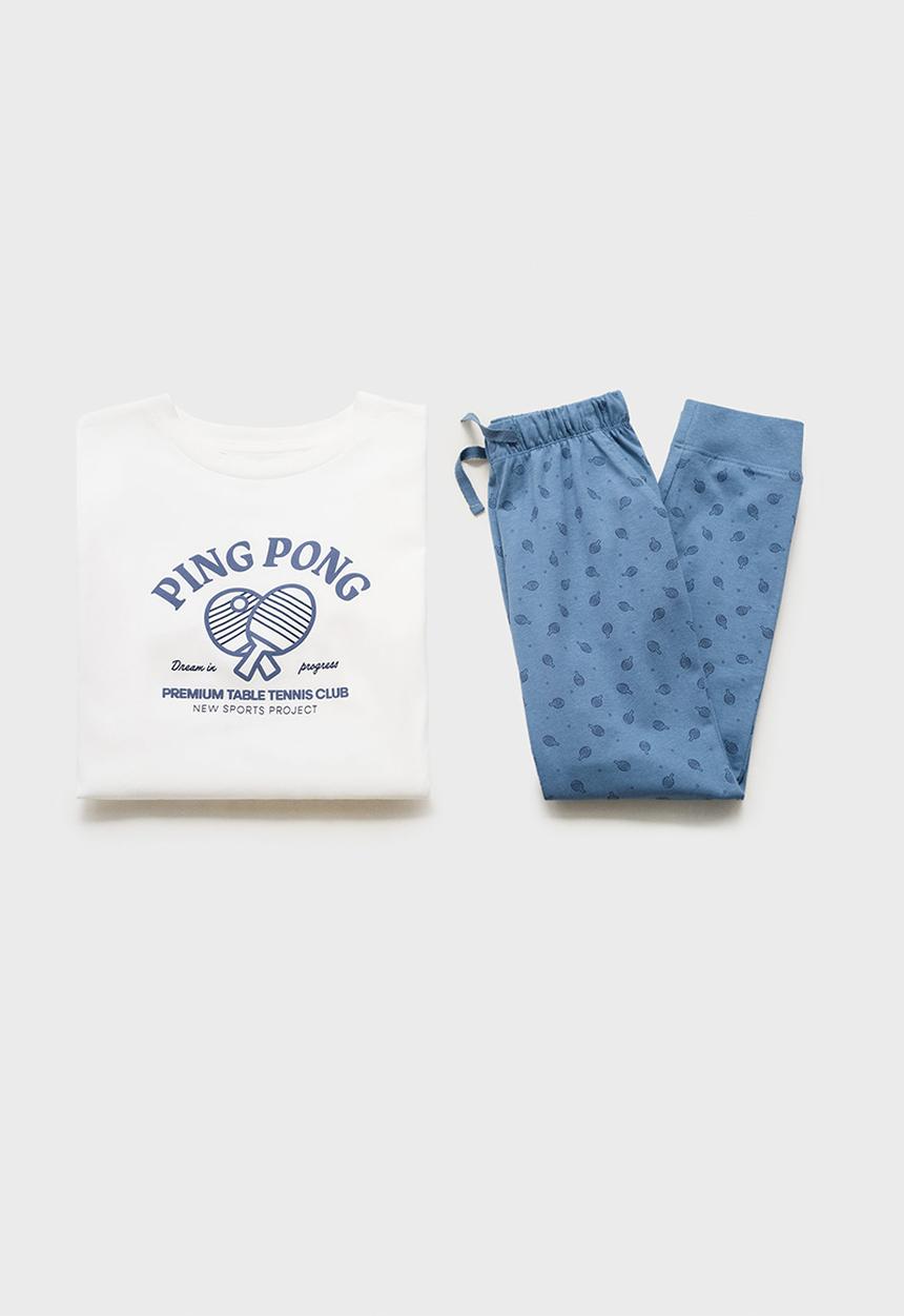 MANGO - Pyjama pingpong - medium blue