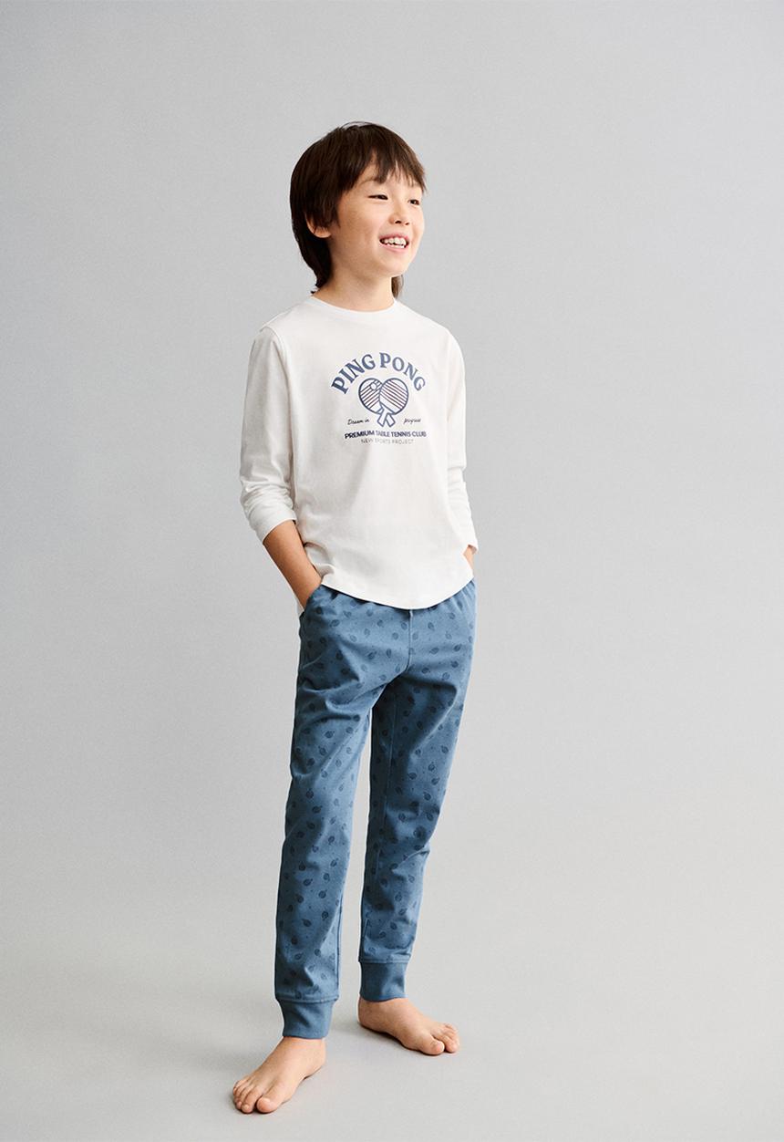 MANGO - Pyjama pingpong - medium blue