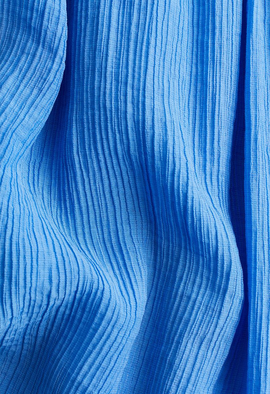 H&M - Smocked-bodice dress - blue