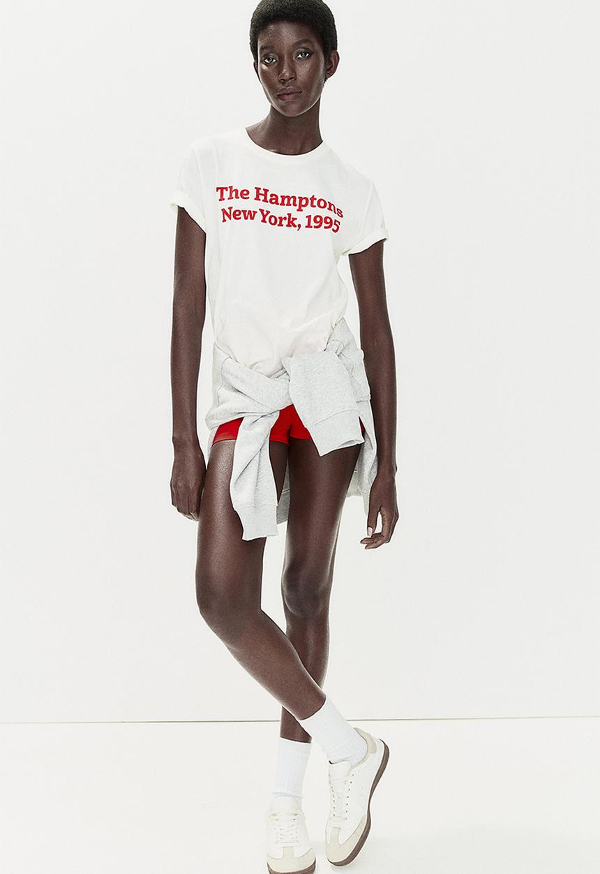 H&M - Cotton T-shirt - White The Hamptons