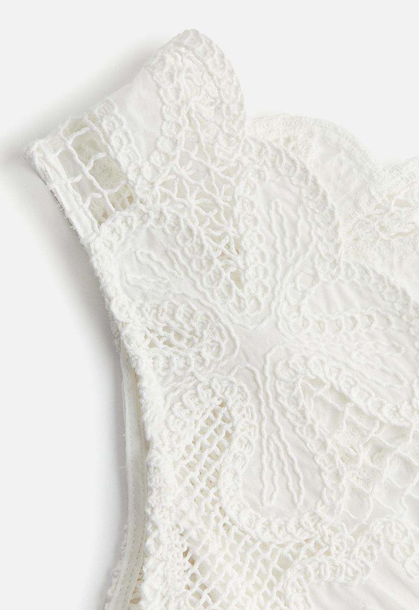 H&M - Broderie anglaise waistcoat - white