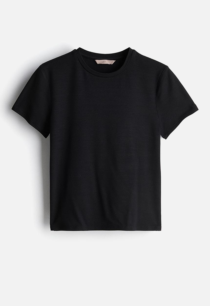 H&M - Fitted T-shirt - black