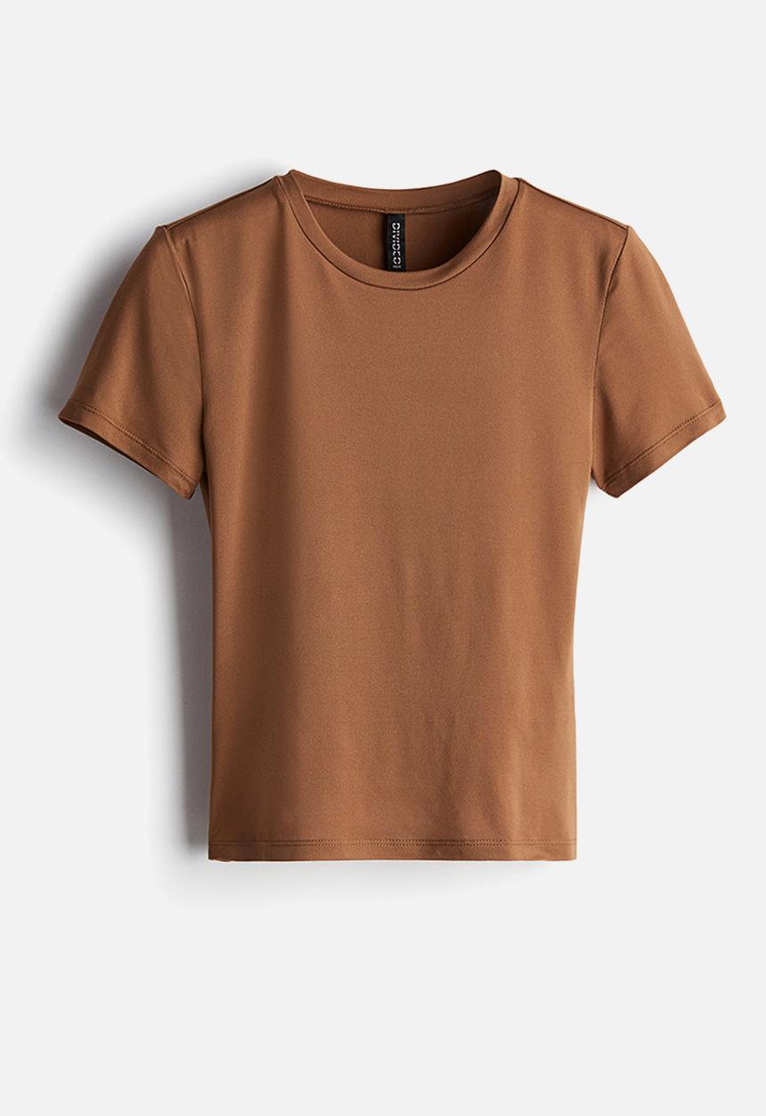 H&M - Fitted T-shirt - brown