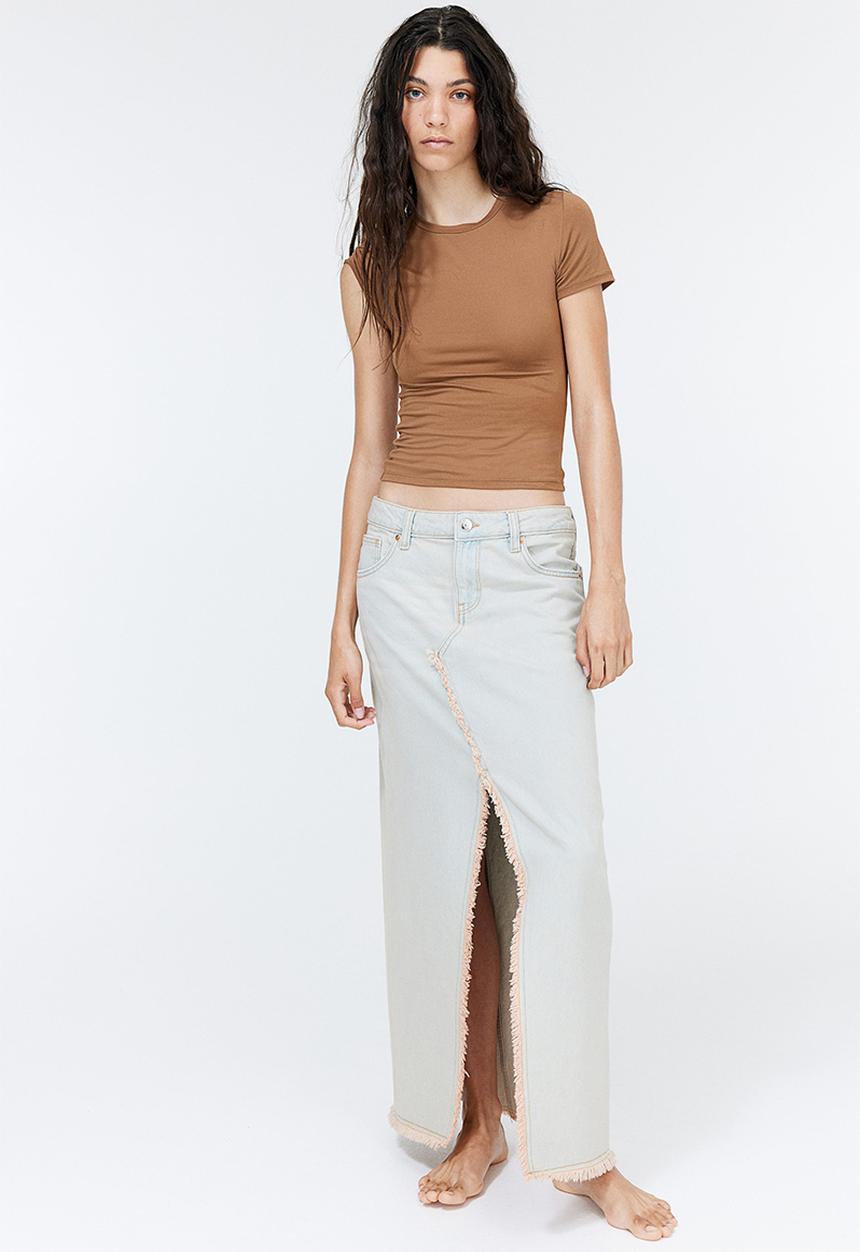 H&M - Fitted T-shirt - brown
