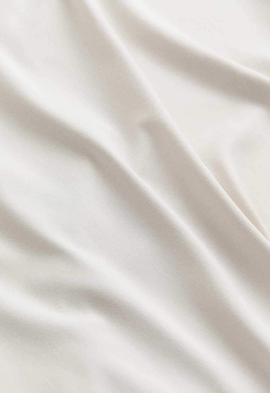 H&M - Fitted microfibre T-shirt - light beige