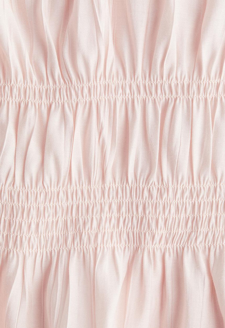 H&M - Smocked top - powder pink