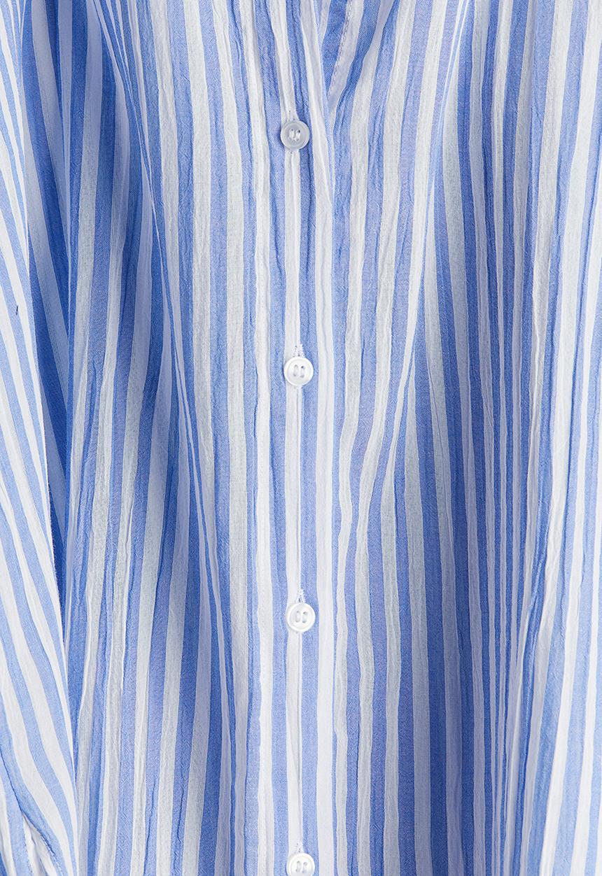 H&M - Cotton beach shirt - blue/striped 