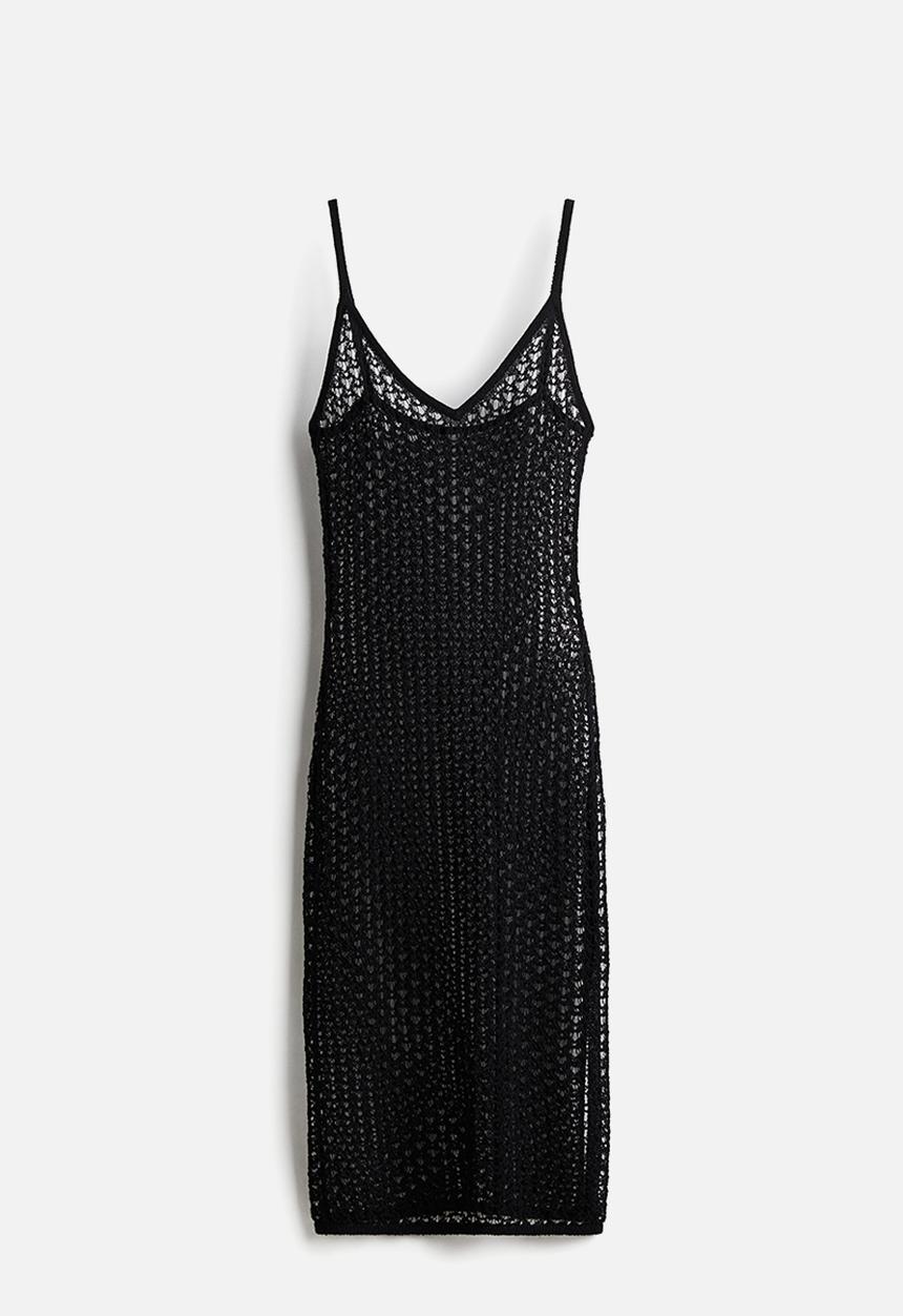 H&M - Crochet-look beach dress - black