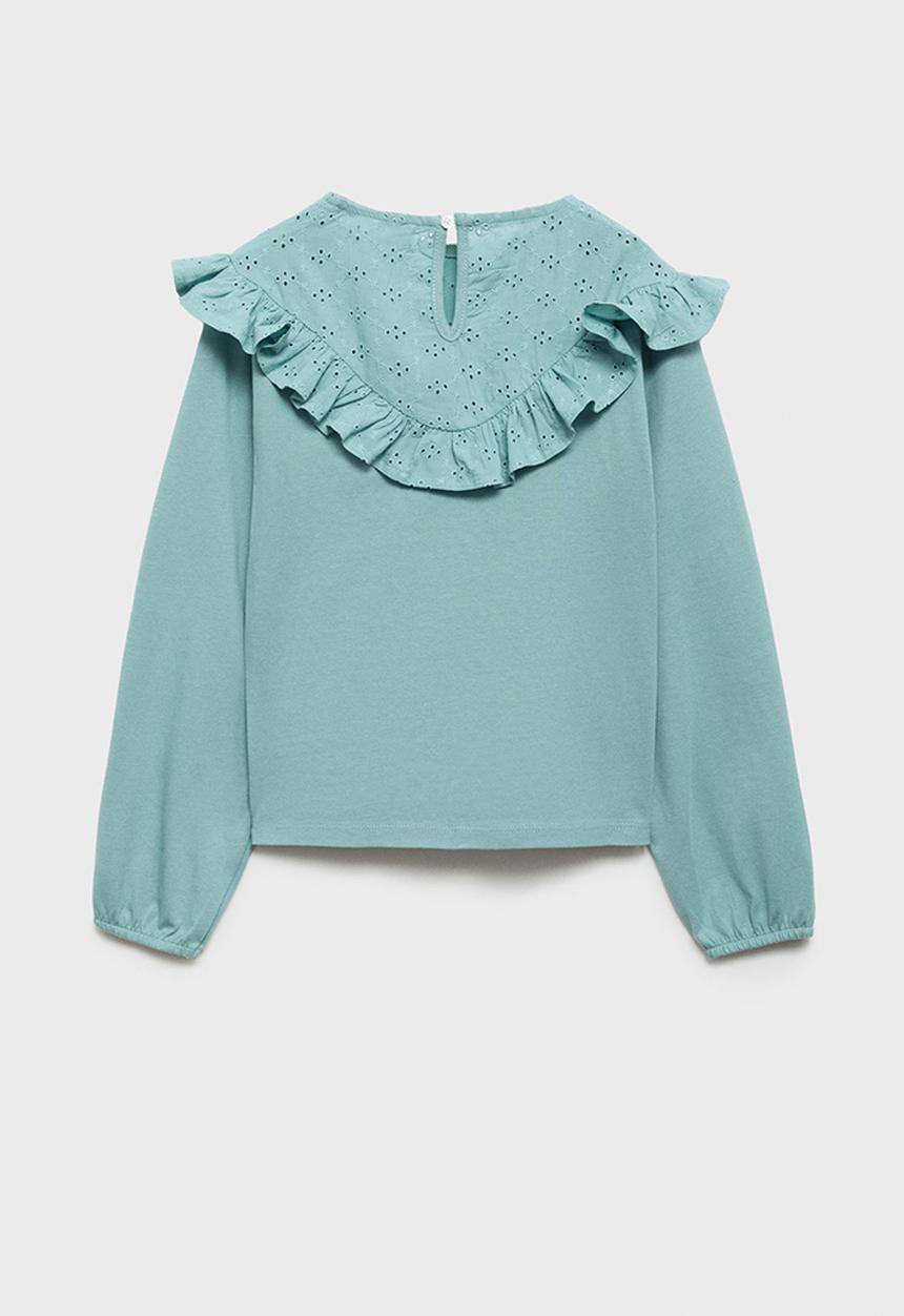 MANGO - T-shirt puri - turquoise
