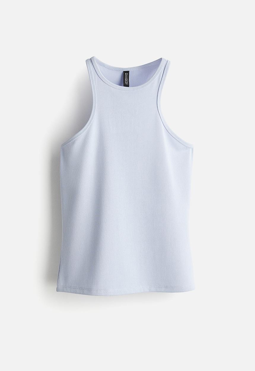 H&M - Ribbed vest top - light blue