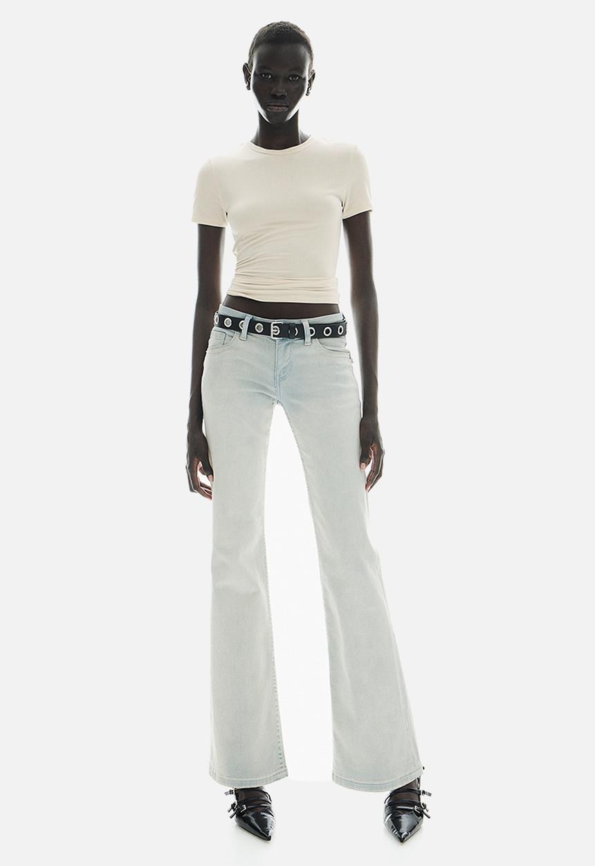 H&M - Fitted T-shirt - light beige