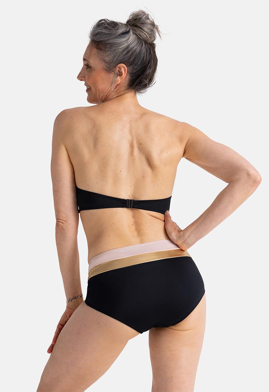 DORINA - Lawaki bandeau bikini top - black