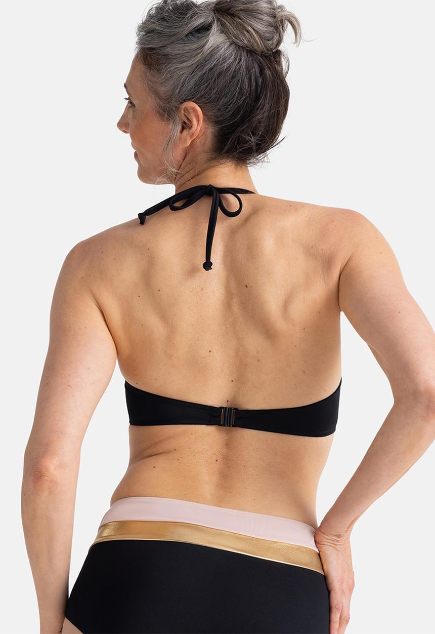 DORINA - Lawaki bandeau bikini top - black