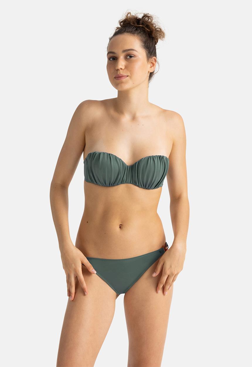 DORINA - Oda bandeau bikini top - green