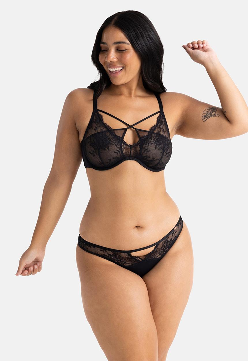 DORINA - Curvy tessa wired bra - black